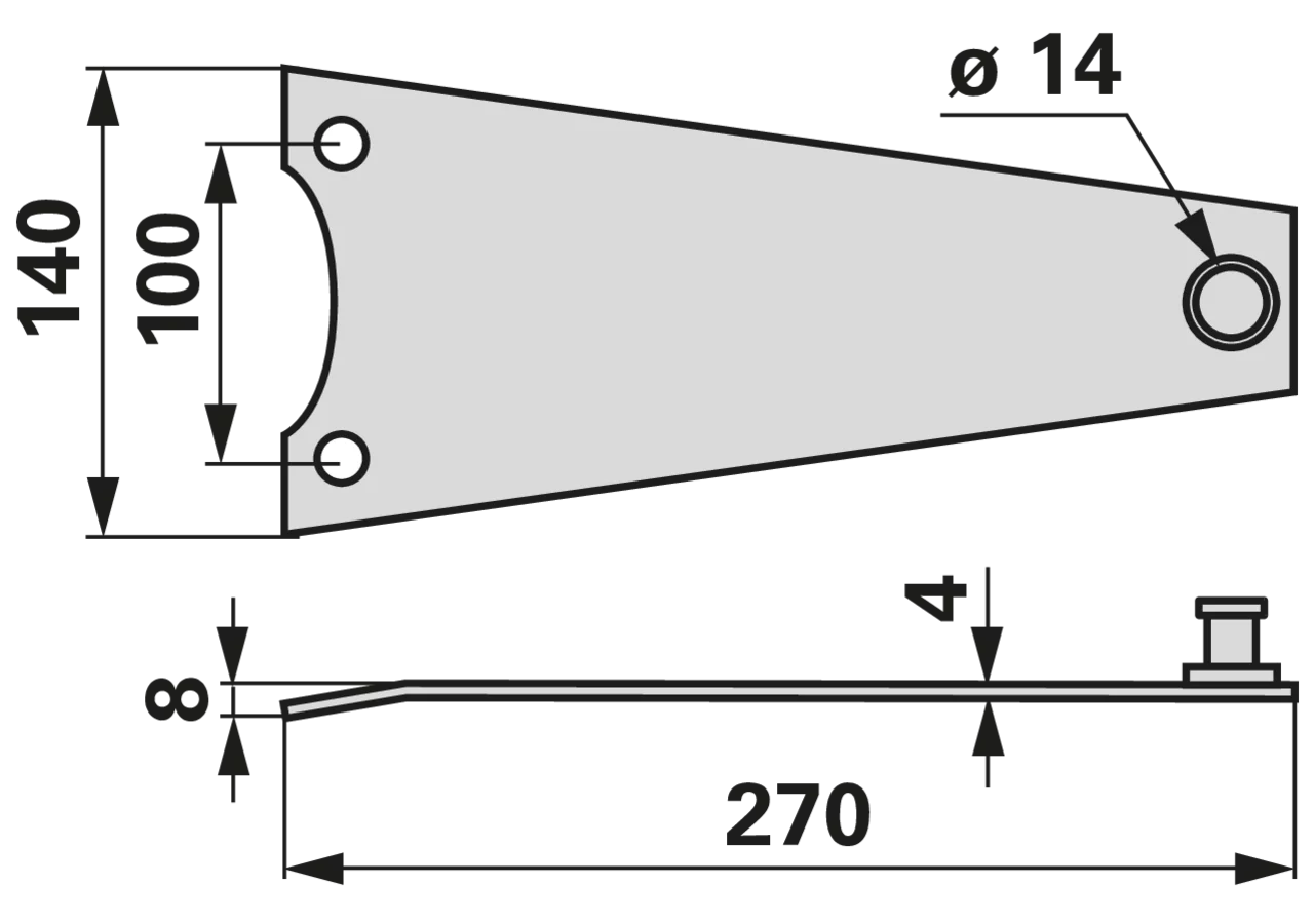 Messerhalter L 270 mm – passend für Stoll JF3278160X GartenShop24