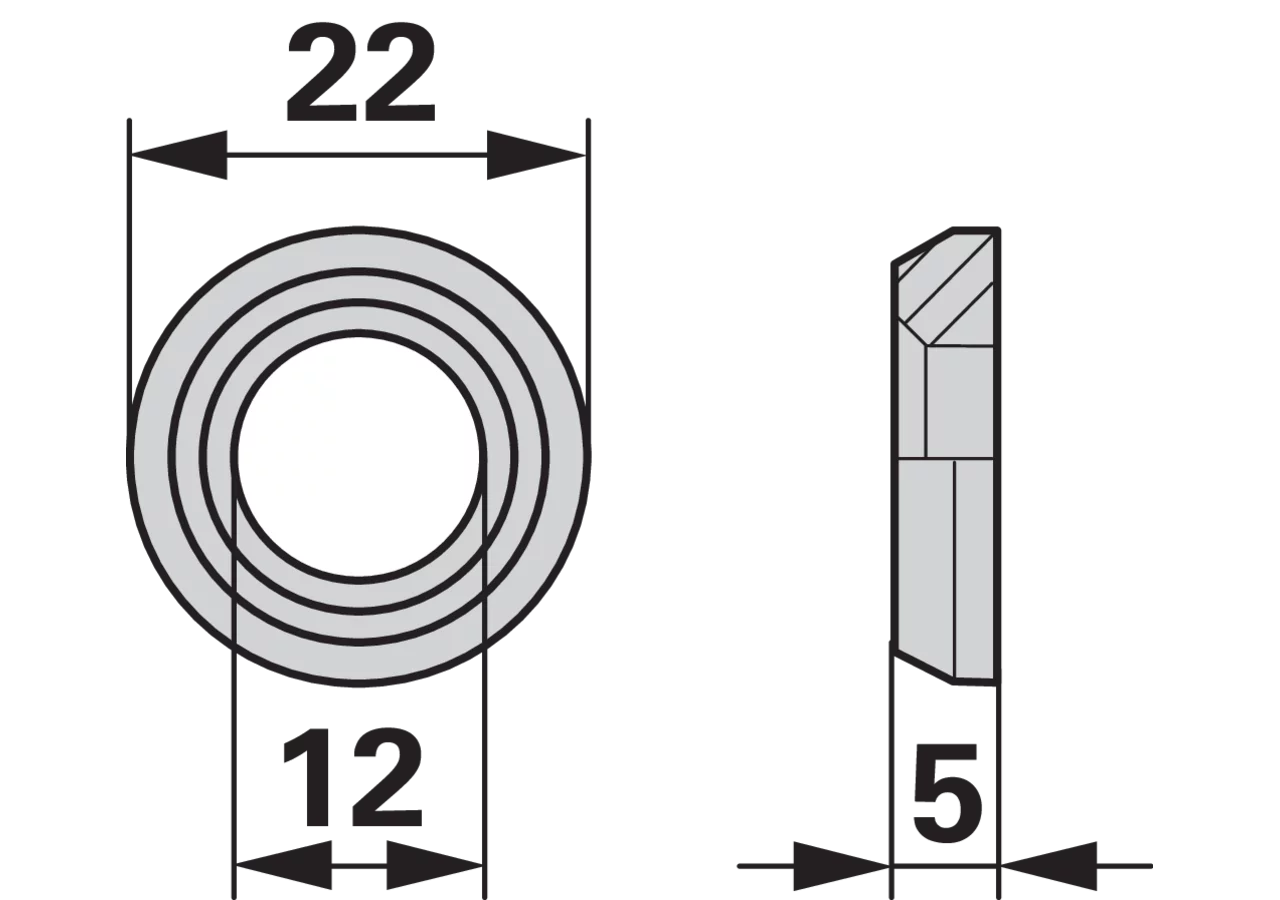 Konusring AD 22 x ID 12 x B 5 mm – passend für Deutz-Fahr 06228349 GartenShop24