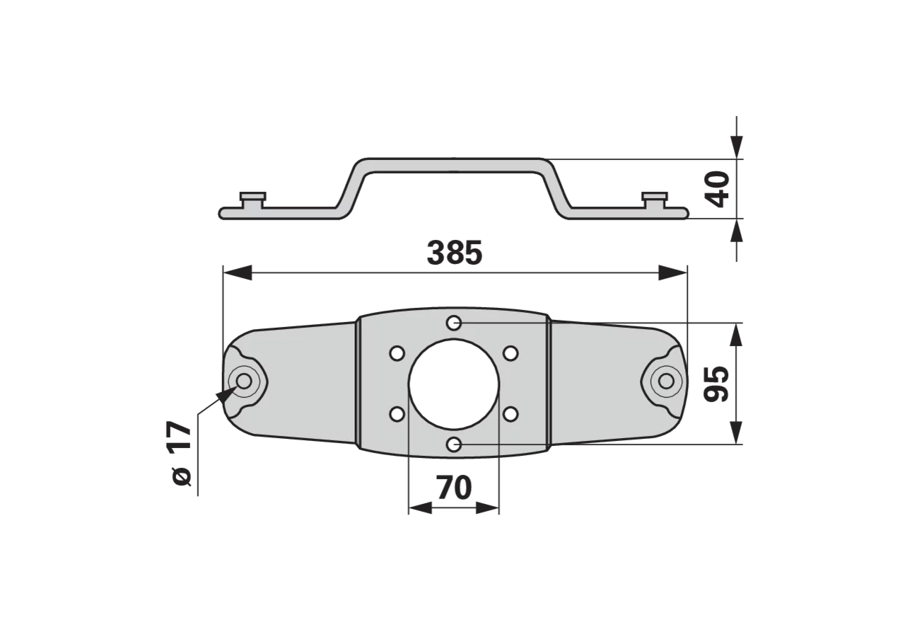 Messerhalter L 385 mm, Schnellwechsel – passend für Claas 938597.0 FRANK