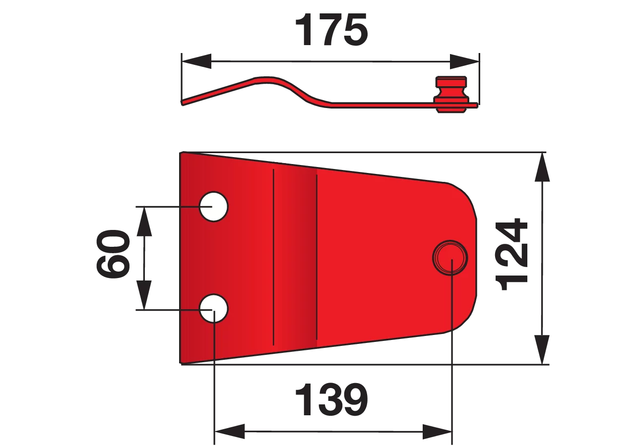 Messerhalter L 175 mm, für große Trommel – passend für Niemeyer 570425 GartenShop24