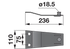 Messerhalter L 236 mm – passend für Pöttinger 434.112 MWS