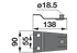 Messerhalter L 138 mm – passend für Pöttinger 434.121 MWS