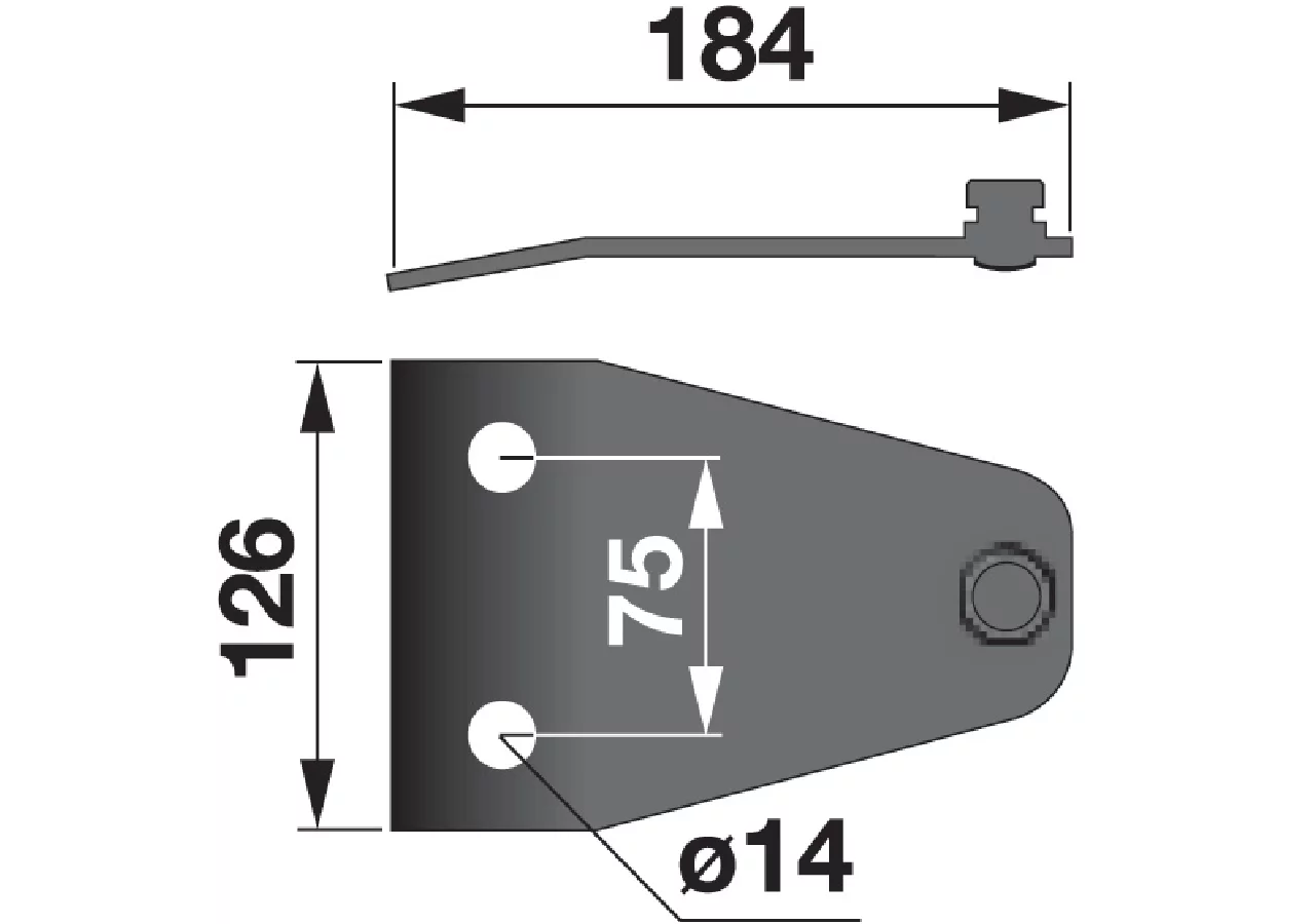 Messerhalter L 184 mm – passend für Vicon-PZ PZ0250 GartenShop24