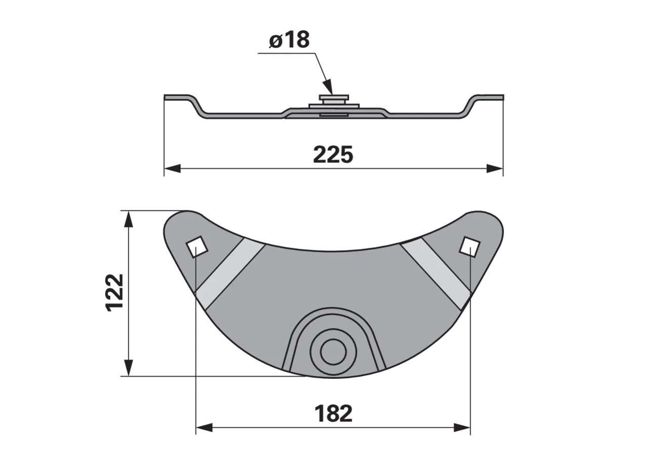 Messerhalter L 225 mm – passend für Krone 145623.1 MWS