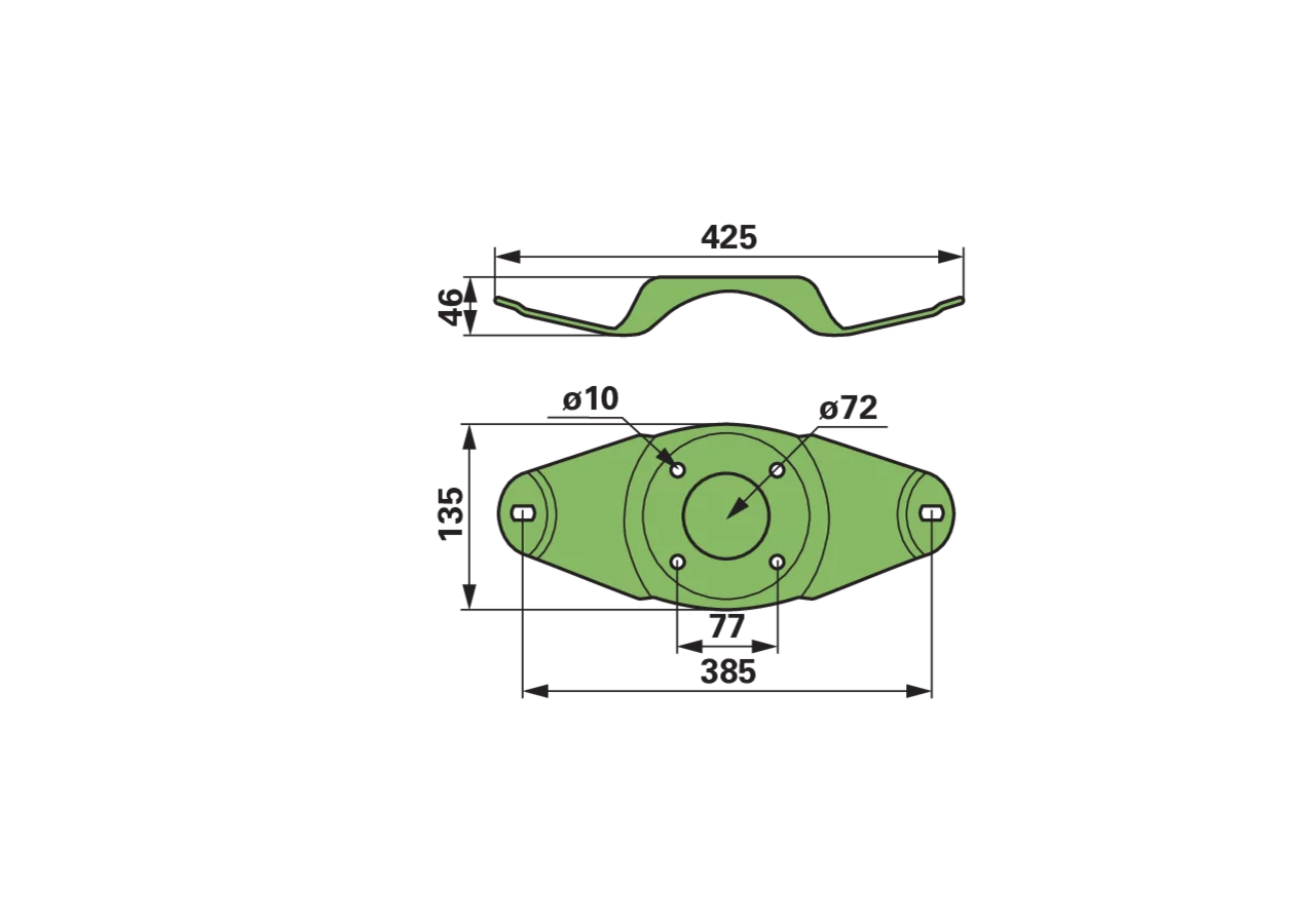 Messerhalter L 425 mm Krone 253046.5 Krone