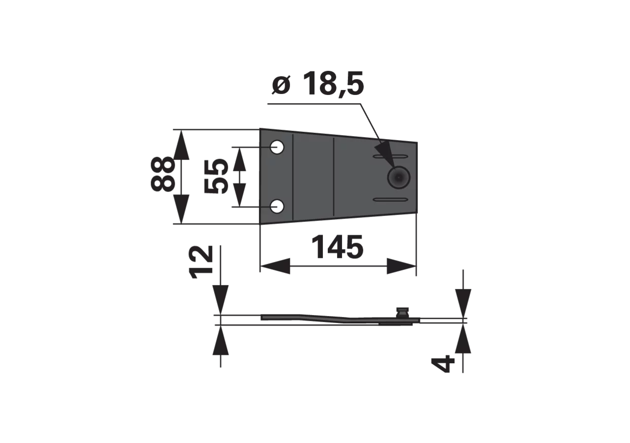 Messerhalter L 145 mm Pöttinger 434.136 Pöttinger