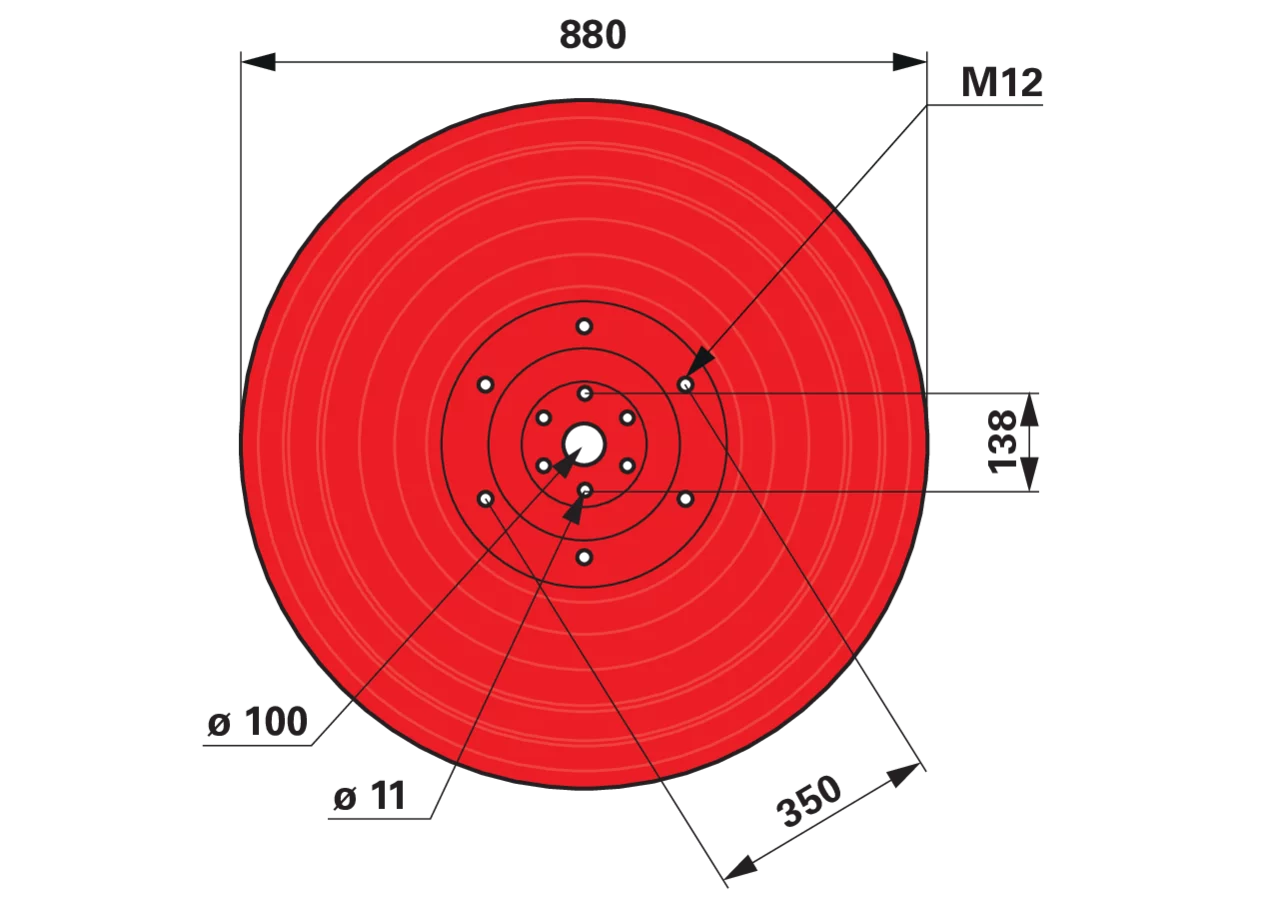 Gleitteller AD 880 mm – passend für Deutz-Fahr 06567399 GartenShop24