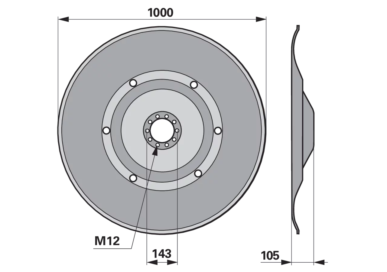 Gleitteller AD 1.000 mm – passend für Deutz-Fahr 06580818 GartenShop24