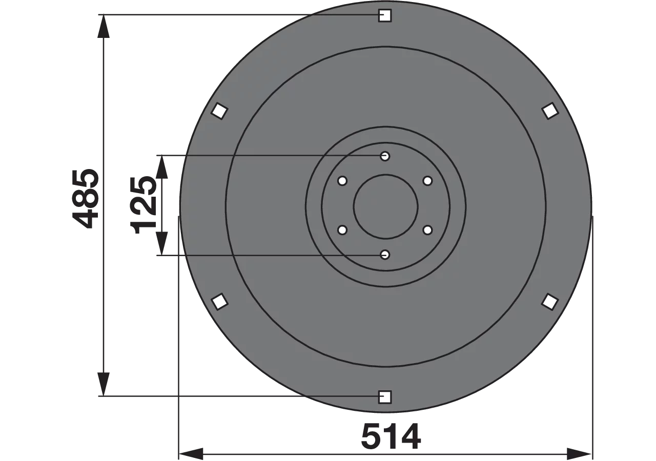 Stützteller AD 514 mm – passend für Deutz-Fahr 06586949 GartenShop24