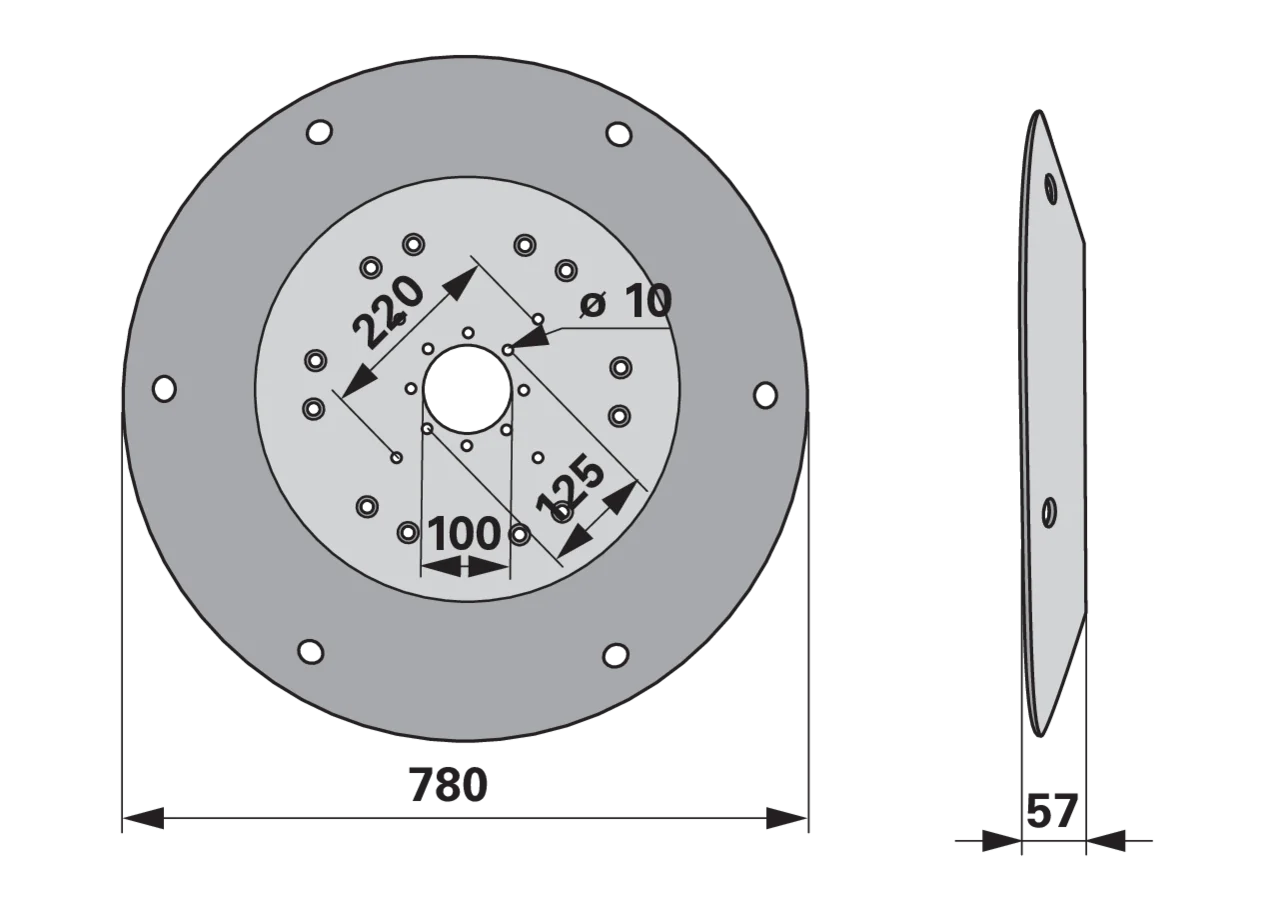 Mähteller AD 780 mm – passend für Deutz-Fahr 06563481 GartenShop24