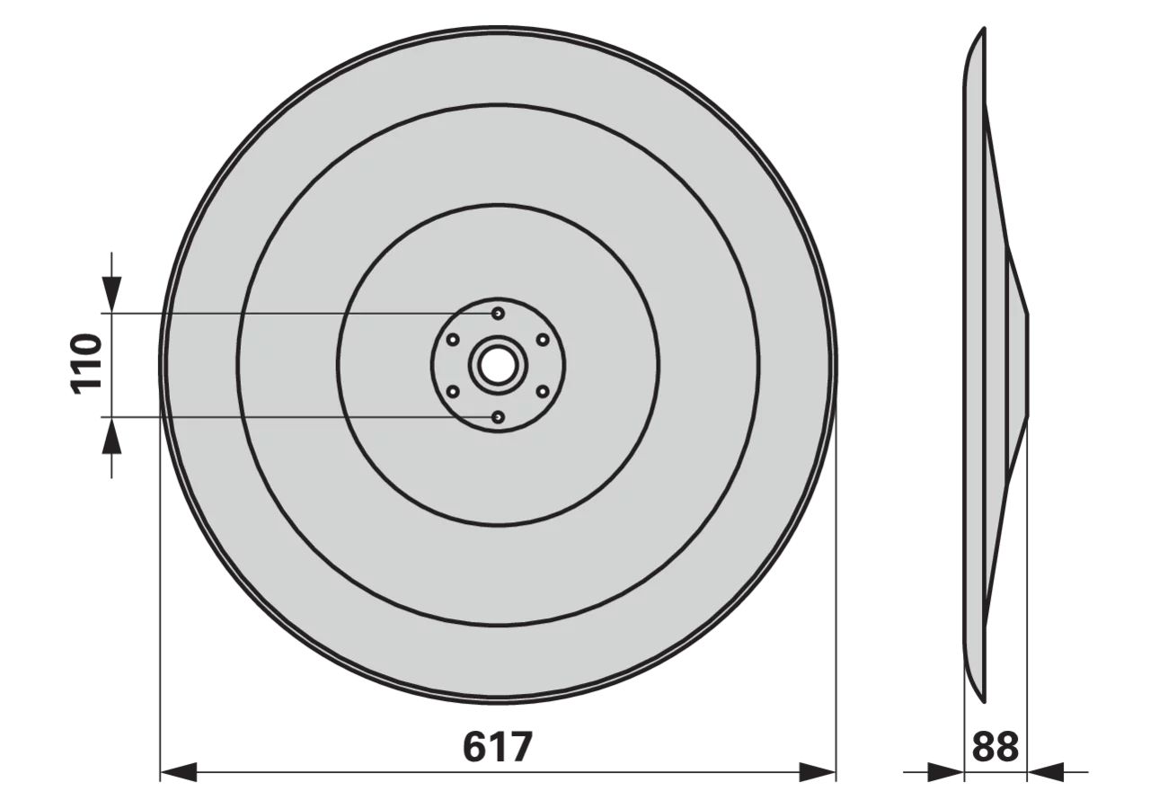 Gleitteller AD 617 mm – passend für Claas 947442.1 GartenShop24