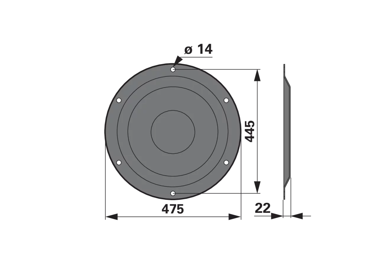 Stützteller AD 475 mm – passend für Vicon-PZ ET51K0 GartenShop24