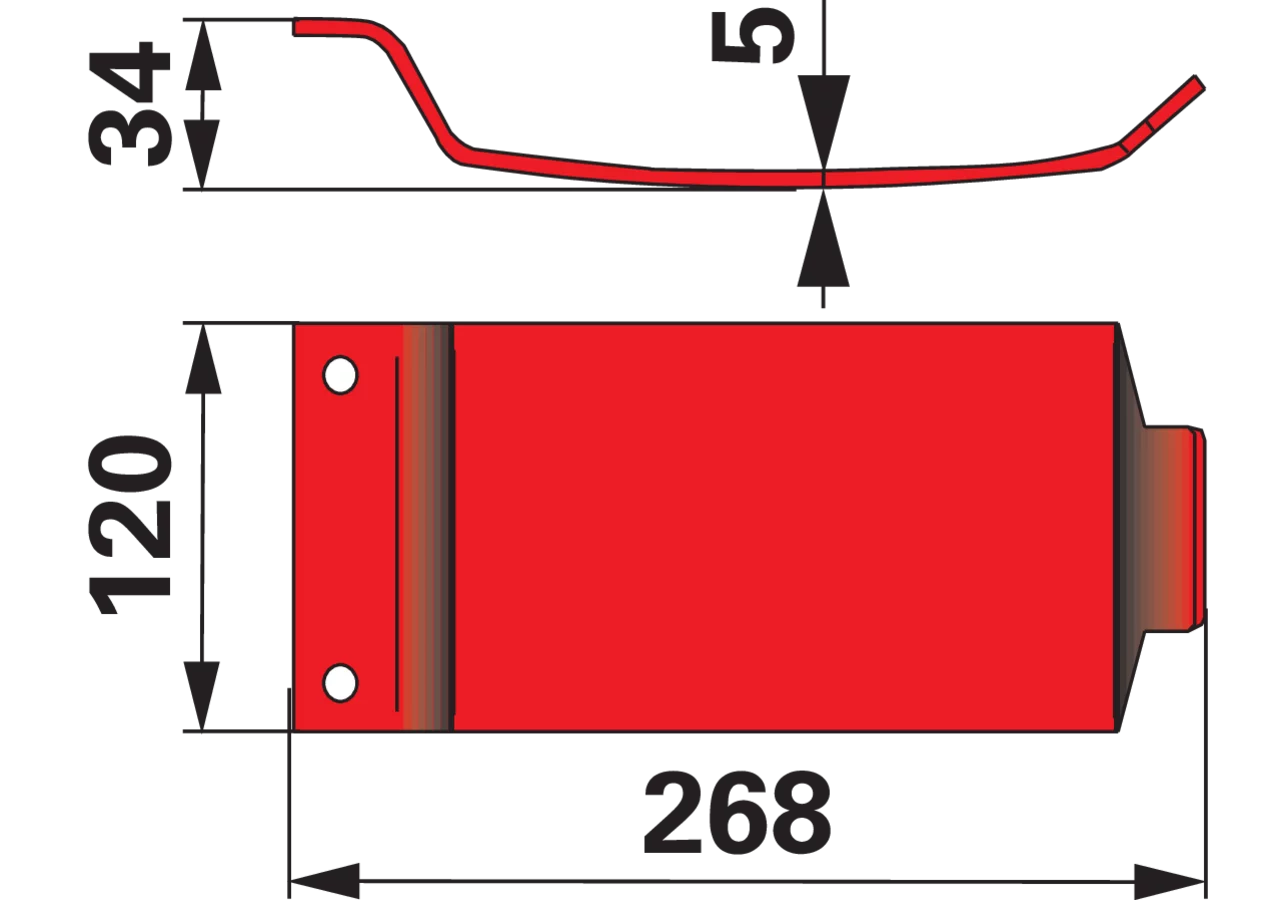 Schleifsohle L 268 mm – passend für Vicon-PZ 90066591 GartenShop24