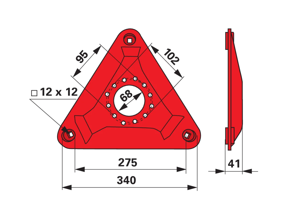 Mähscheibe L 340 x B 340 mm – passend für Deutz-Fahr VNB1019894 GartenShop24