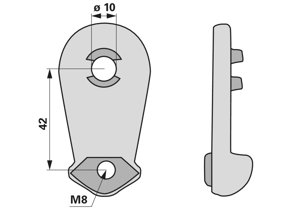 Anschlag LA 42 mm Lely 4.1201.0142.0 Lely