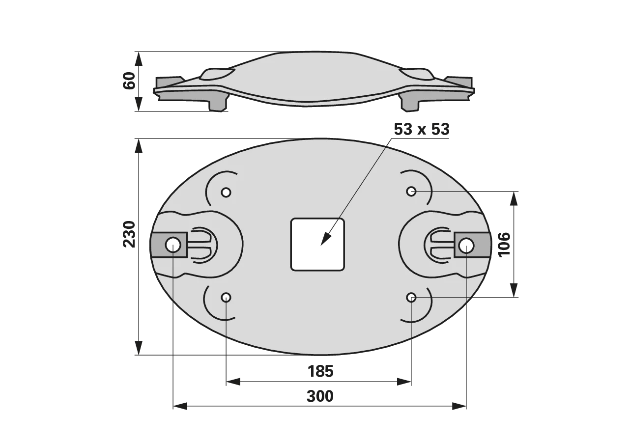 Mähscheibe B 230 mm – passend für Lely 4.1249.1440.0 FRANK