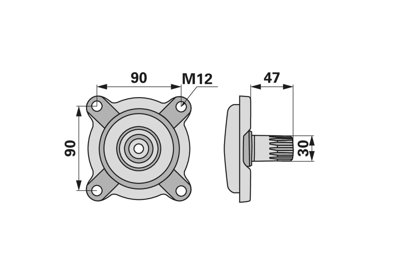 Welle 16 Zähne BCS 524.29674 BCS