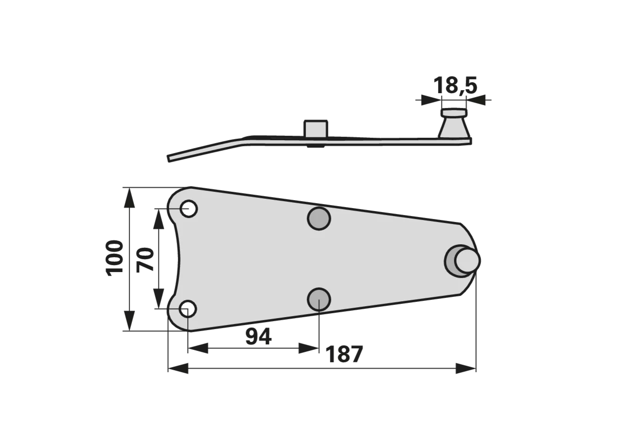 Messerhalter L 187 mm – passend für Marangon 4502150 GartenShop24