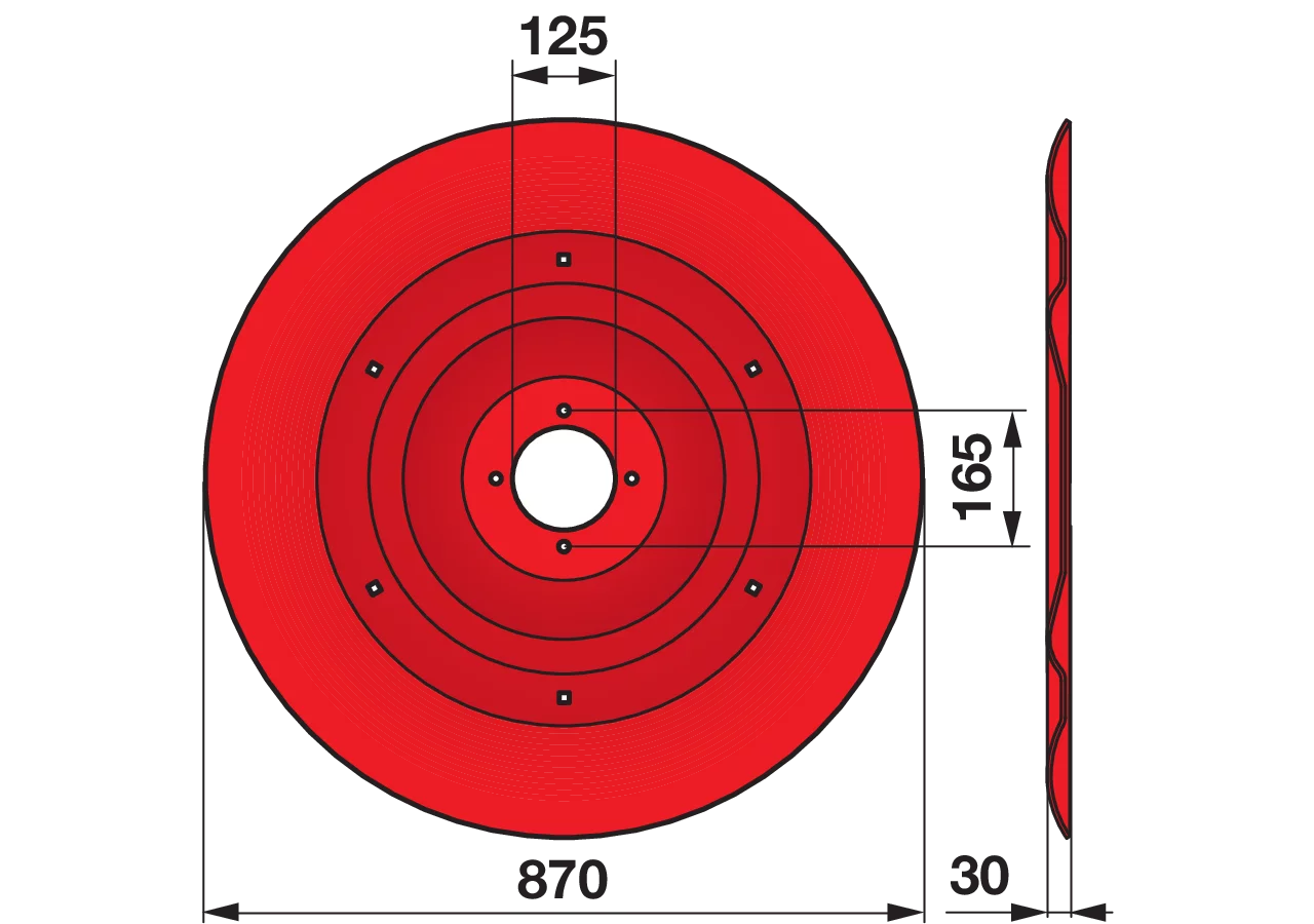 Gleitteller AD 870 mm – passend für Fella 140129 GartenShop24