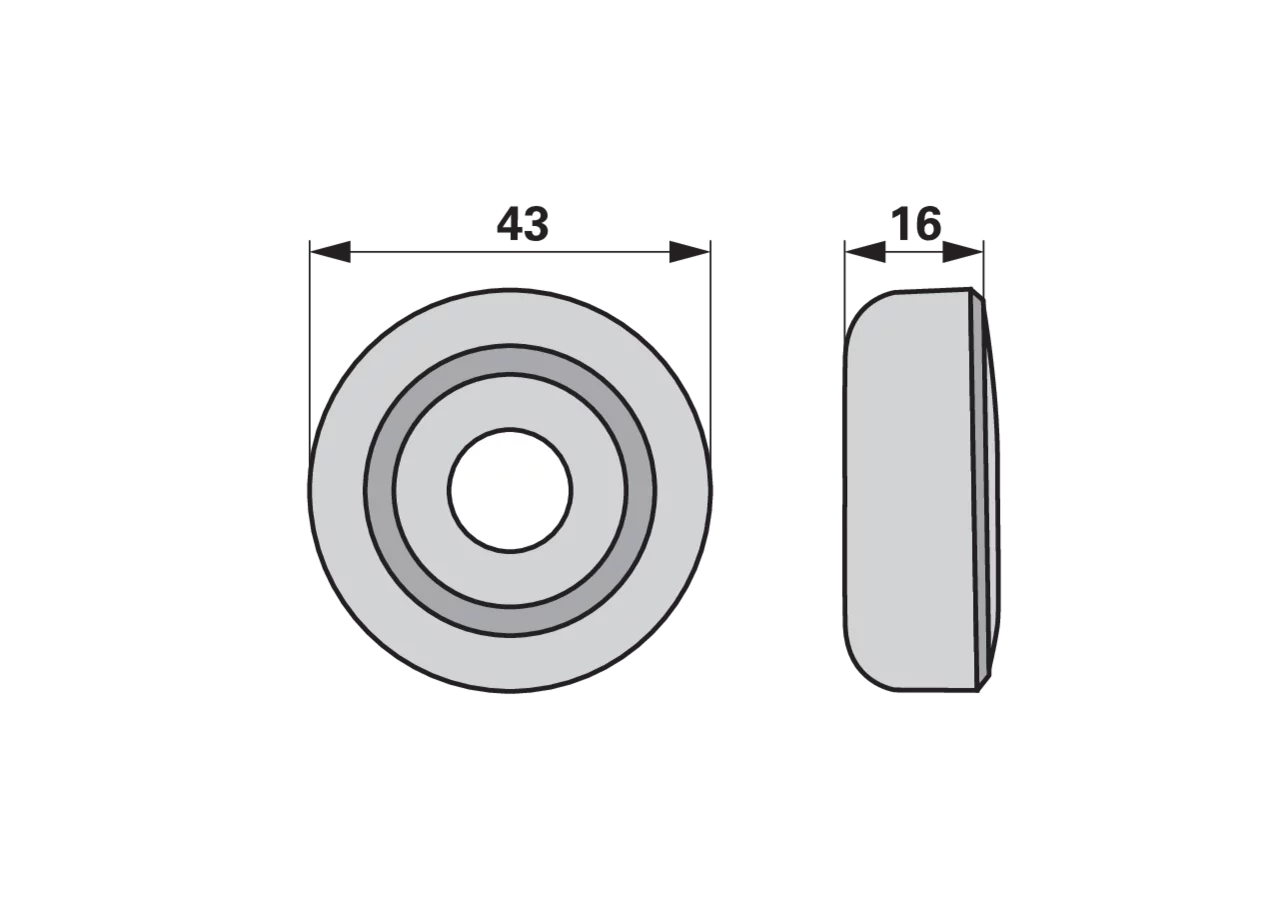 Buchse AD 43 x ID 13 x L 16 mm Pöttinger 0446.7004.00 Pöttinger