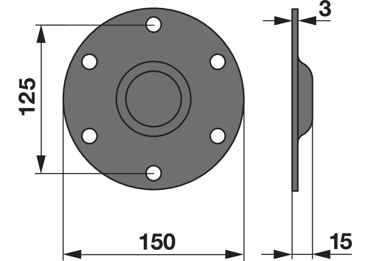 Gleittellerdeckel AD 150 mm Deutz-Fahr 16501229 Deutz-Fahr