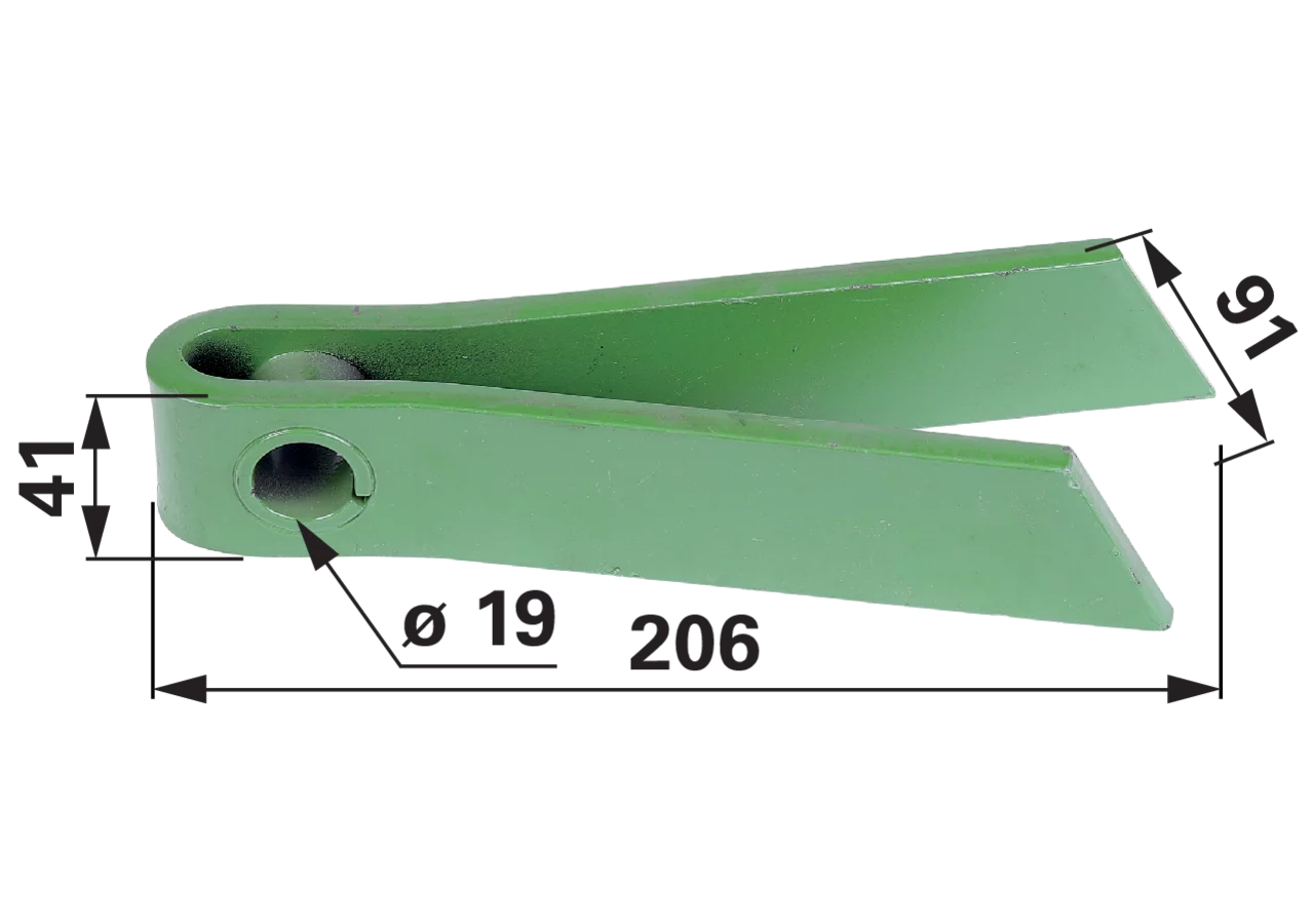 Aufbereiterzinke L 206 mm, außen Krone 253471.1 Krone