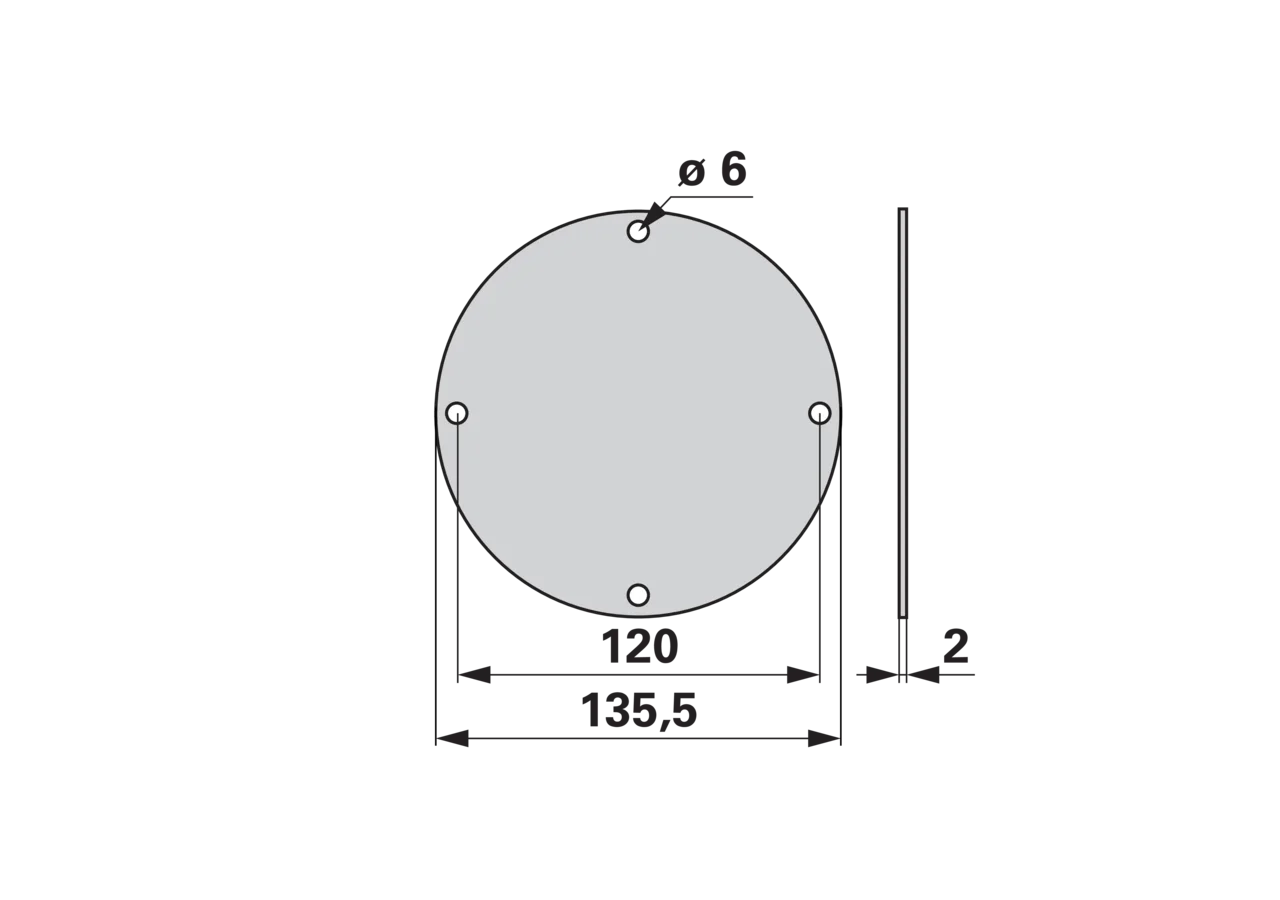 Mähtrommeldeckel AD 135,5 mm Krone 144943.3 Krone