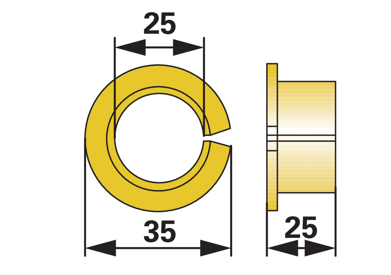 Buchse AD 35 x ID 25 x L 25 mm – passend für Fella 130047 GartenShop24