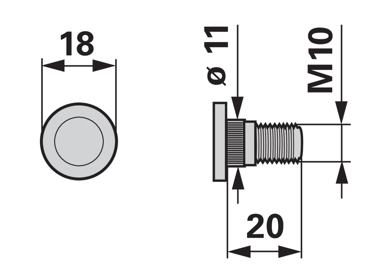 Rändelschraube M10 x 20 mm Deutz-Fahr Z1100580 Deutz-Fahr