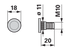 Rändelschraube M10 x 20 mm Deutz-Fahr Z1100580 Deutz-Fahr