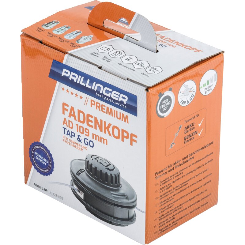 Prillinger Premium Fadenkopf AD 109 mm, Tap-N-Go PRILLINGER Premium