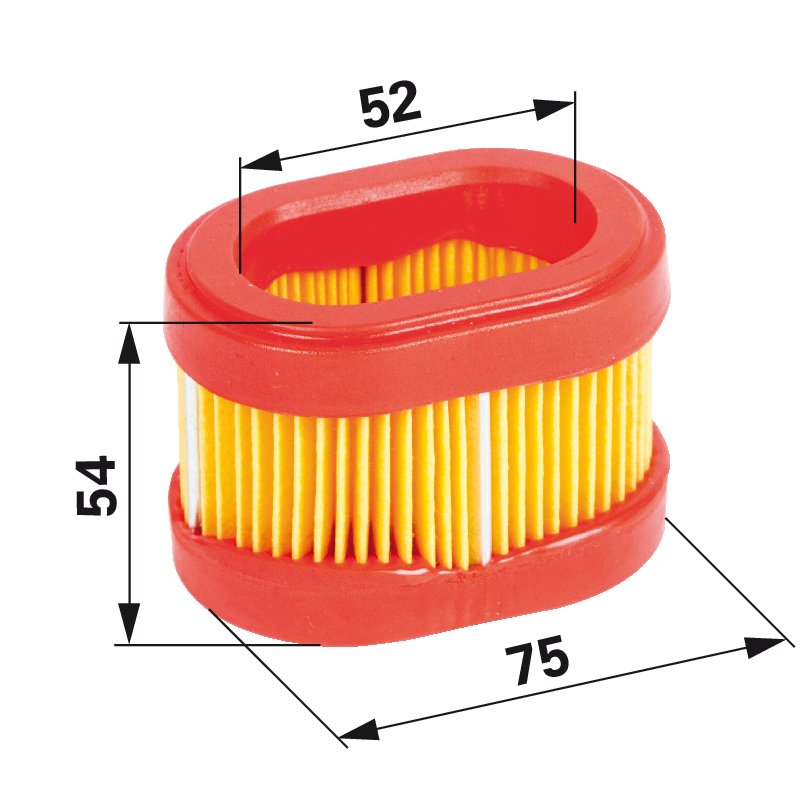 Briggs Luftfilter oval, L 75 x B 52 mm 698867