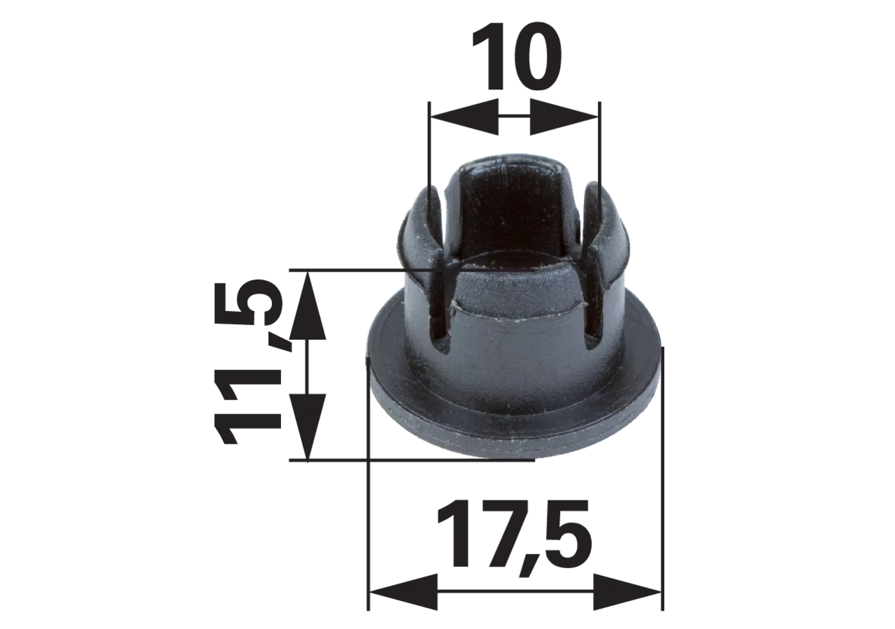 Führungsbuchse AD 13,5 mm, L 11,5 mm – passend für AYP 126847X, 102792X, 120382X GartenShop24 - Hochwertige Gartengeräte