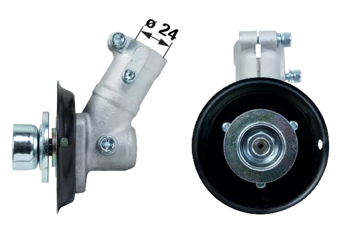 Winkelgetriebe für 24 mm Schaft, 7 Zähne, Anschlussgewinde M10 x 1,25 links passend für GGP, Gastel Garden, Honda 2T, Husqvarna, Partner GartenShop24 - Hochwertige Gartengeräte