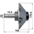 Stiga Lagergehäuse komplett 1134-5831-02 – Wellendurchmesser 25 mm Wellenlänge 72 Stiga