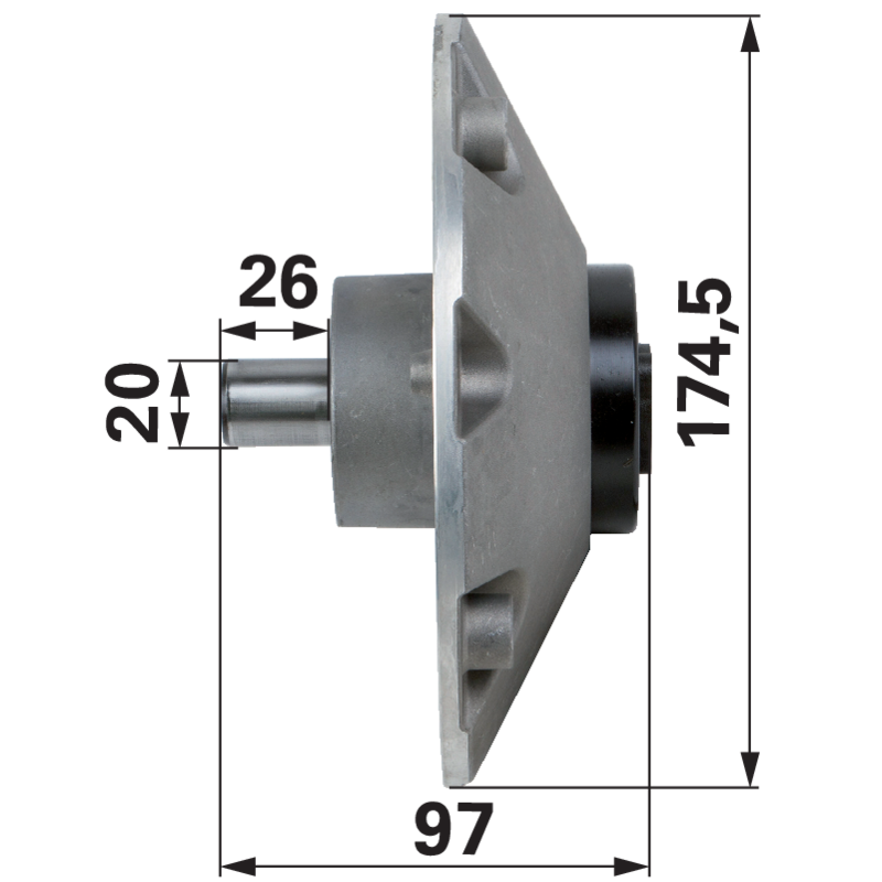 Stiga Messerspindel L 97 mm 1134661302 – L 97 mm AD 174
