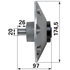 Stiga Messerspindel L 97 mm 1134661302 – L 97 mm AD 174