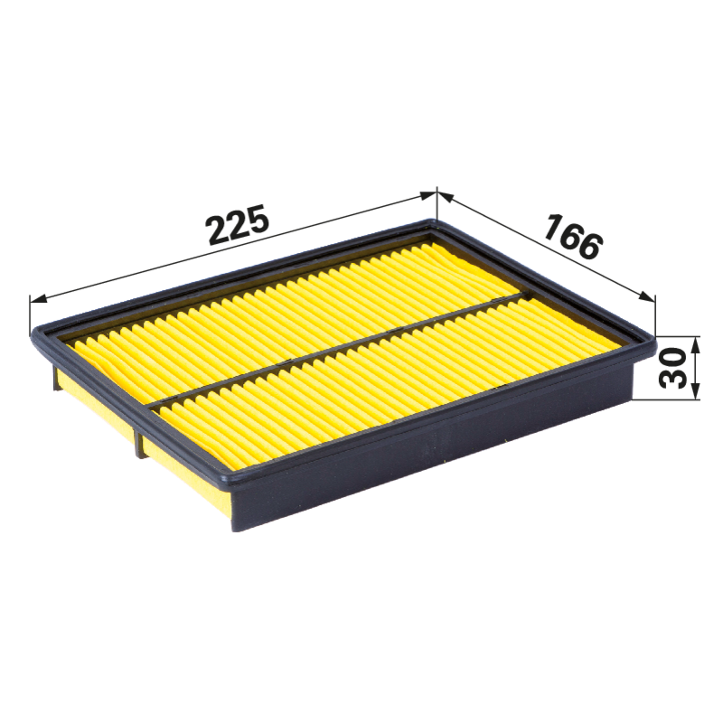 Honda Luftfilter flach, L 225 x B 166 mm 17210