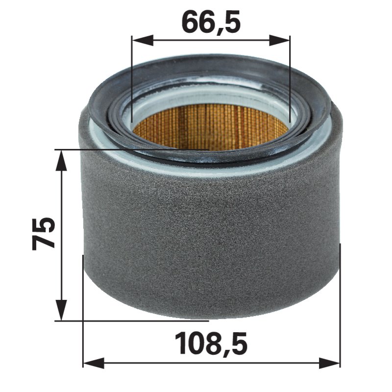 Lombardini Luftfilter rund, AD 108,5 mm 2175128