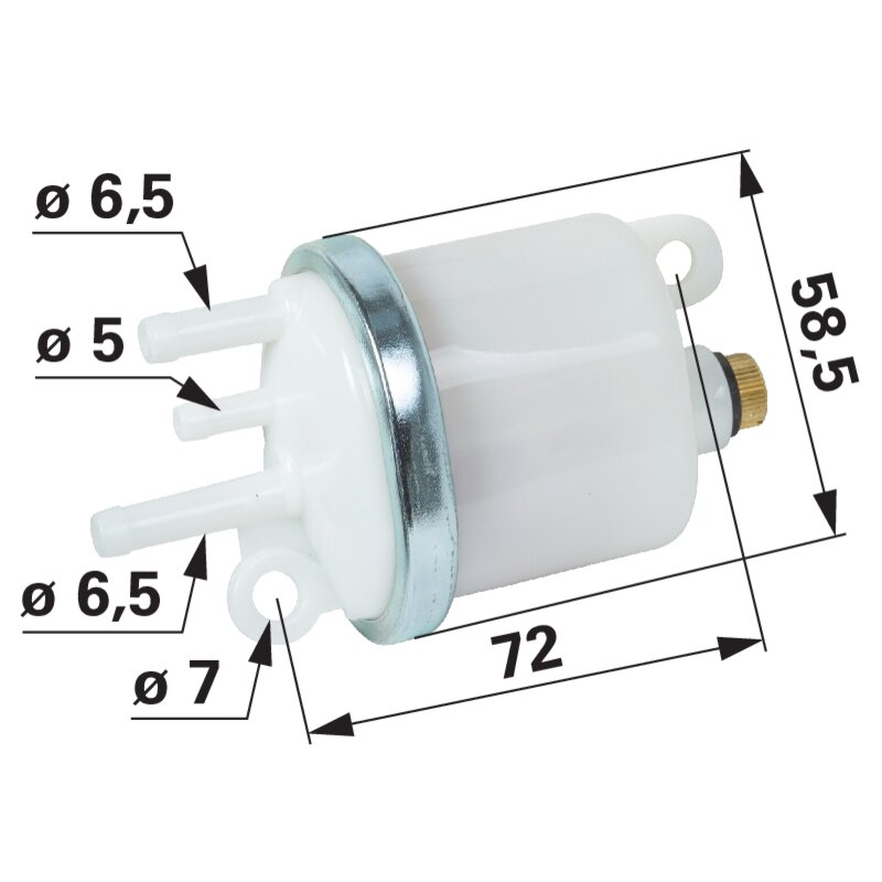 Robin Benzinfilter für Schlauch ID 6 mm 2436210110