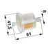 Benzinfilter für Schlauch ID 8 mm, mit Papier Element – Universal Benzinfilter Papier Element