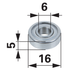 Husqvarna Kugellager AD 16 mm, ID 6 mm 522508001