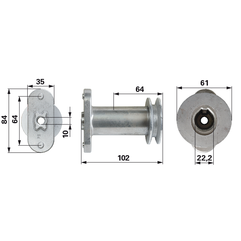 MTD Messerhalter ID 22,2 mm 74804015