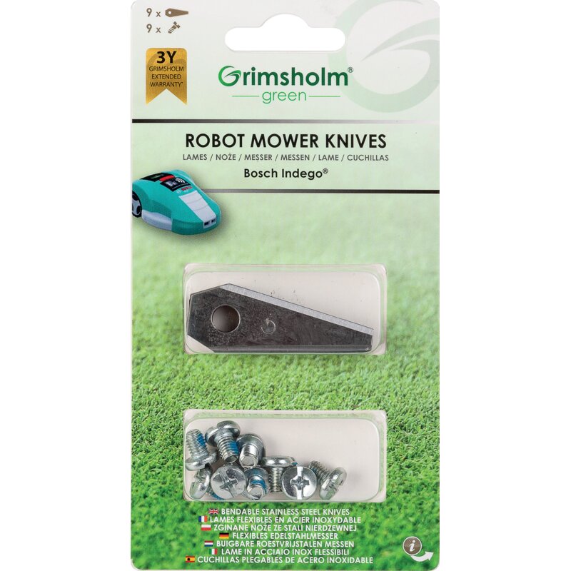 Bosch Indego Messerklinge 9-teilig im Blister
