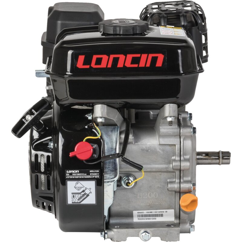 Benzinmotor Loncin H200-A-E5, 4,1 KW KW 20 mm x 53 mm – H200 196 ccm 4