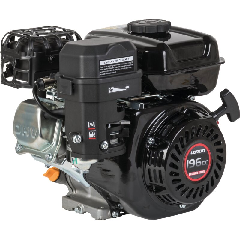 Benzinmotor Loncin H200-R-E5, 4,1 KW KW 19,05 mm x 61,6 mm – H200 196 ccm 4