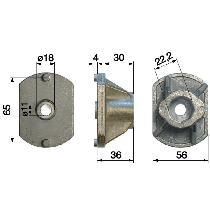 Castel Garden Messerhalter ID 22,2 mm 224656040