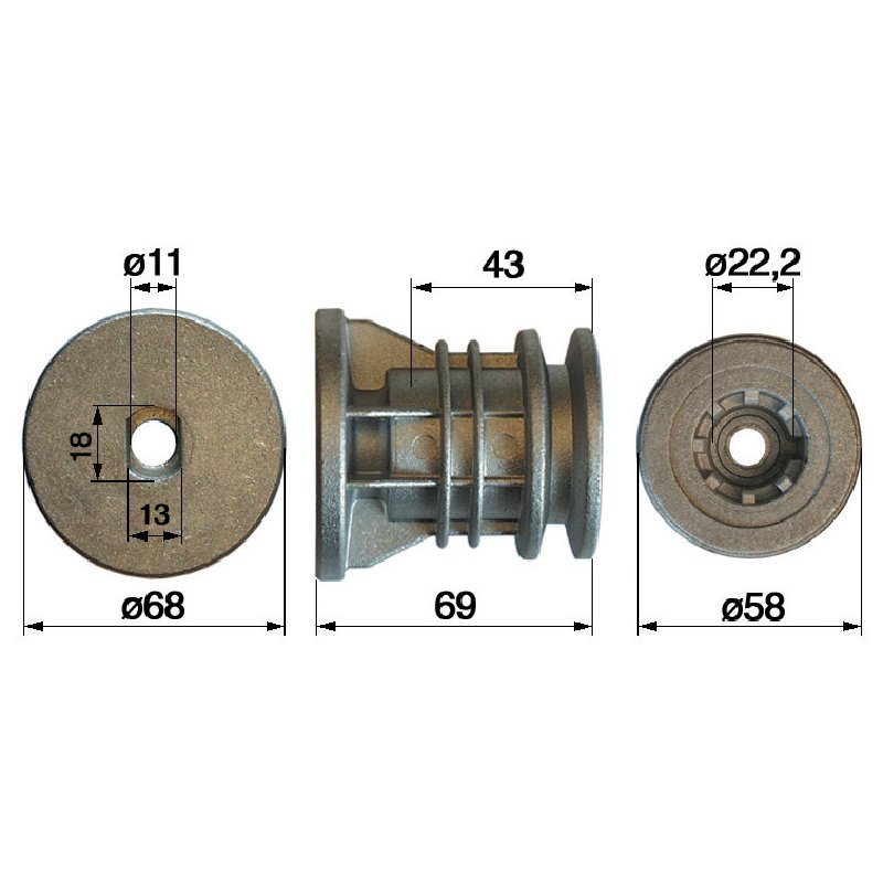 Castel Garden Messerhalter ID 22,2 mm 224656110
