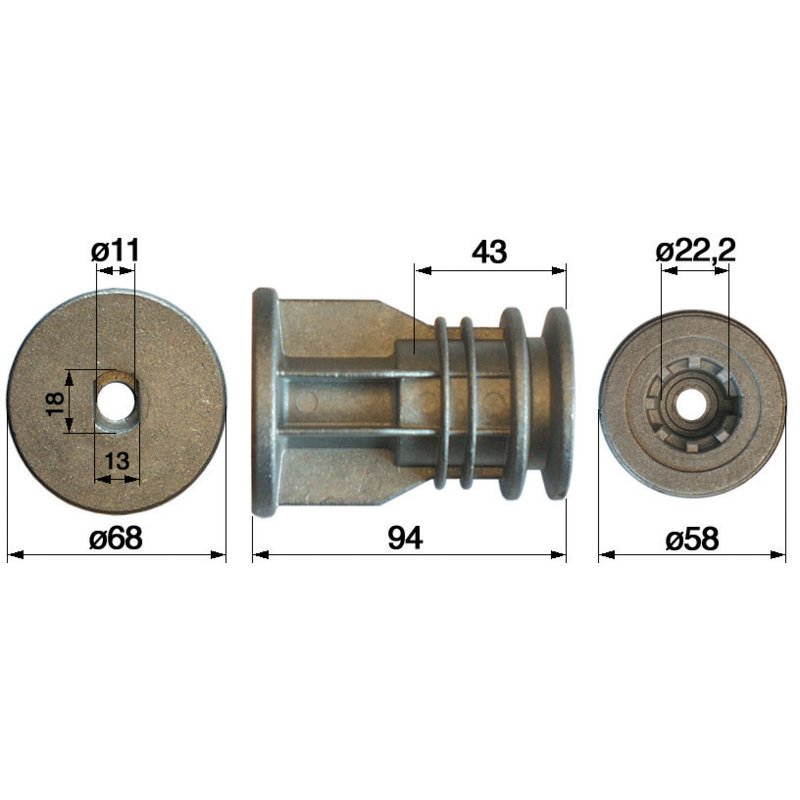 Castel Garden Messerhalter ID 22,2 mm 224656090