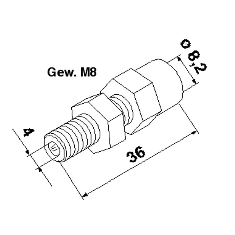 Stellschraube M8, L 36 mm – ungeschlitzt